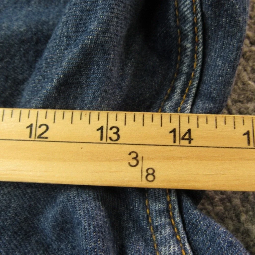 Vintage Levis 505 Jeans Mens 42x32 Blue Denim Orange Tab Black Bat Wing May 1996